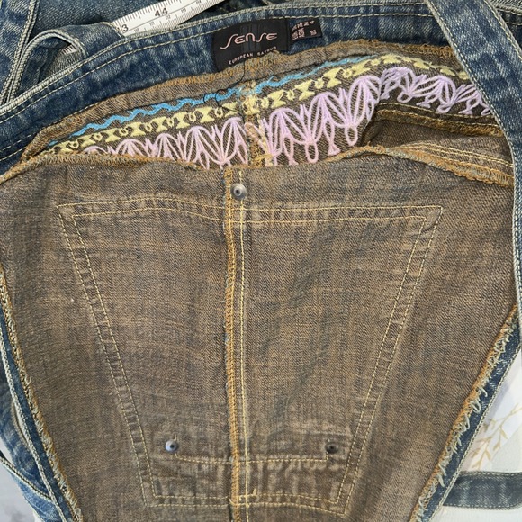 Sense European Denim Capri Overalls Size‎ 4 Y2K - Picture 12 of 12